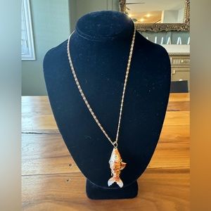 ❗️SOLD❗️Fish Pendant Koi Fish Enamel Wiggle Fish